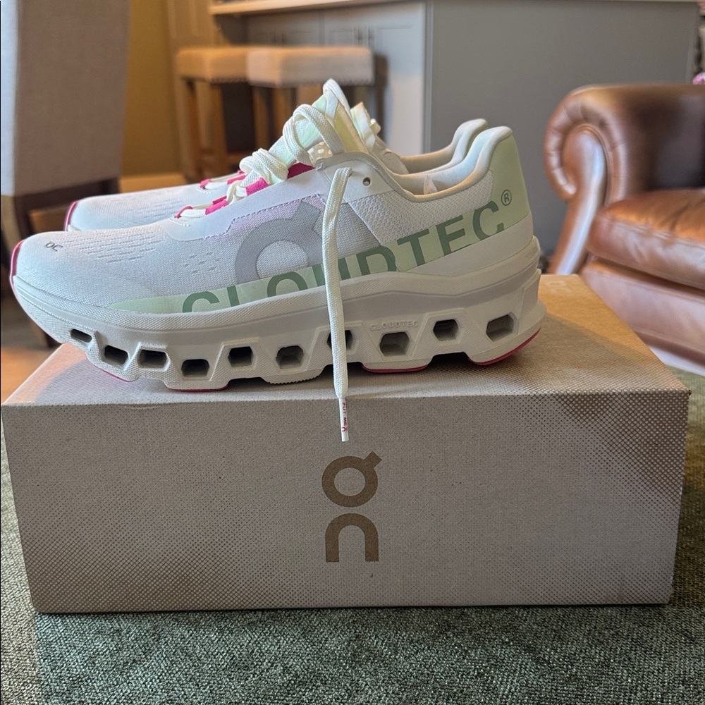 On Running White and Mint CloudTec Shoes